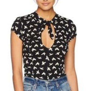 Free People Billie Bird Plunging Bodysuit